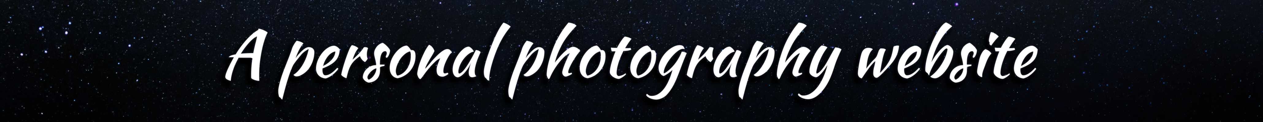 A personal photography website